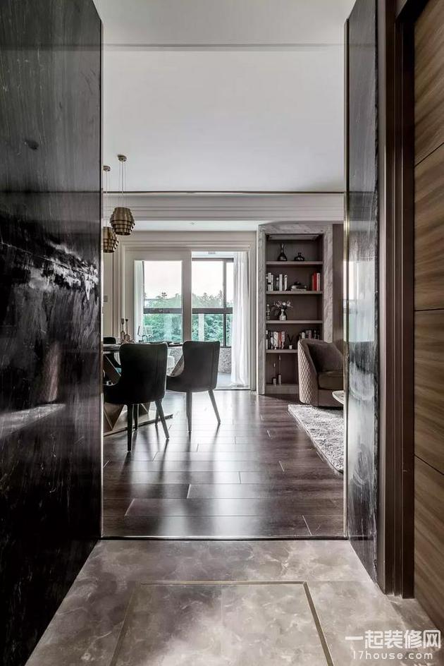 客厅餐厅弧形吊顶效果图 118平的轻奢风三居室设计 客厅餐厅弧形吊顶效果图 118平的轻奢风三居室设计